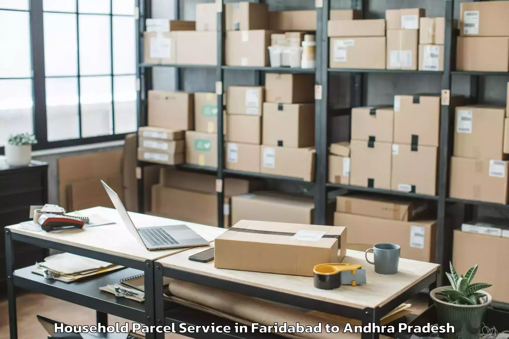 Professional Faridabad to Thullur Household Parcel